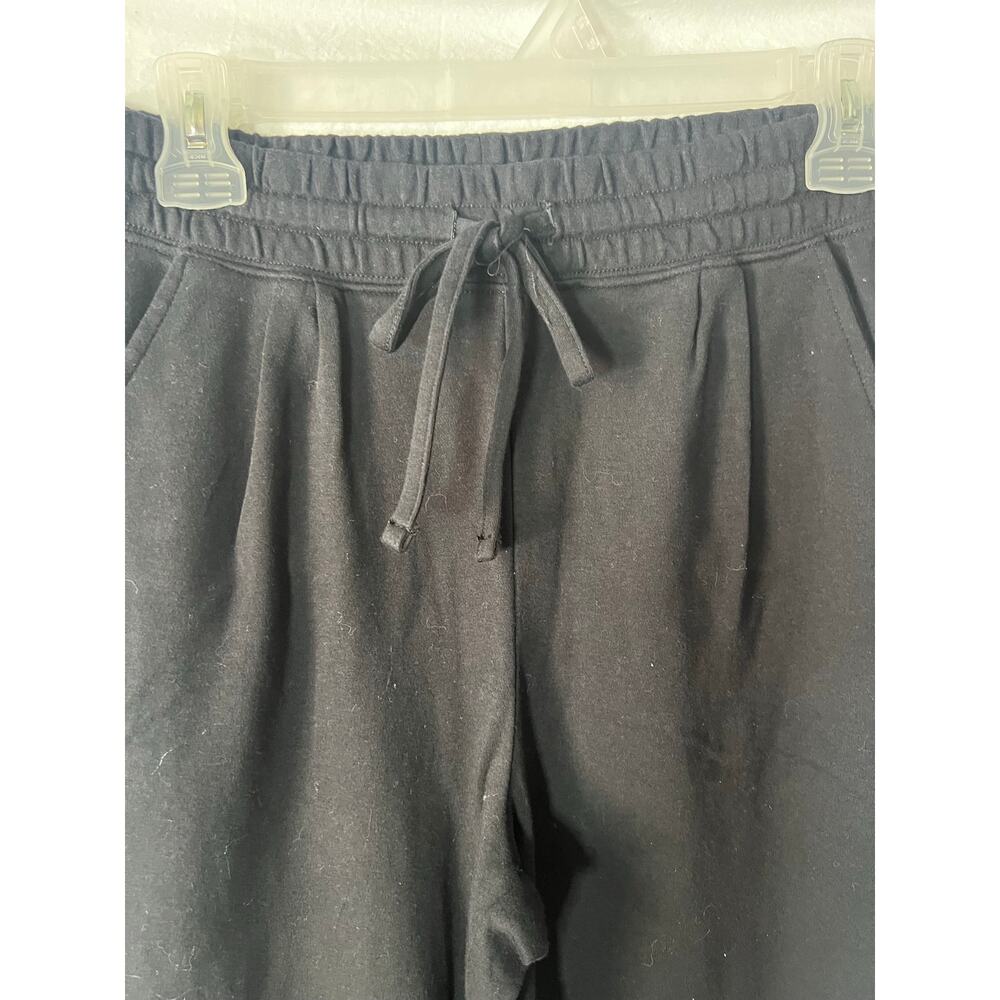Zenana Women's Cotton Black Set Joggers & Short Sleeve Top NWT - Picture 4 of 6